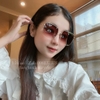 Mắt Kính Miu Miu Nữ Vuông Nâu Gọng Kim Loại Cao Cấp