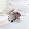Mắt Kính Thời Trang Nữ - Kính Dior Nữ Vuông Viền Kim Loại Tròng Polarized Màu Đen Khói B80-148