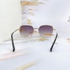 Mắt Kính Thời Trang Nữ - Kính Dior Nữ Vuông Viền Kim Loại Tròng Polarized Màu Đen Khói B80-148