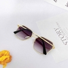 Mắt Kính Thời Trang Nữ - Kính Dior Nữ Vuông Viền Kim Loại Tròng Polarized Màu Đen Khói B80-148