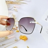 Mắt Kính Thời Trang Nữ - Kính Dior Nữ Vuông Viền Kim Loại Tròng Polarized Màu Đen Khói B80-148