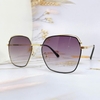 Mắt Kính Thời Trang Nữ - Kính Dior Nữ Vuông Viền Kim Loại Tròng Polarized Màu Đen Khói B80-148