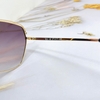 Mắt Kính Thời Trang Nữ - Kính Dior Nữ Vuông Viền Kim Loại Tròng Polarized Màu Đen Khói B80-148