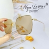Mắt Kính Thời Trang Nữ - Kính Dior Nữ Vuông Màu Trà Gọng Kim Loại Cao Cấp