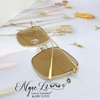 Mắt Kính Thời Trang Nữ - Kính Dior Nữ Vuông Màu Trà Gọng Kim Loại Cao Cấp