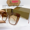 Mắt Kính Gucci Nữ Tròng Vuông Trà Gọng Kim Loại Full Box