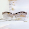 Mắt Kính Thời Trang Nữ - Kính Louis Vuitton Nữ Mắt Mèo Màu Xám Gọng Kim Loại Cao Cấp
