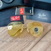 Mắt Kính Ray-ban Tròng Thủy Tinh Vàng Chanh 3026 Nam Nữ