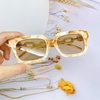 Mắt Kính Thời Trang - Kính Louis Vuitton Nữ Màu Trà Vuông Gọng Mắc Xích - Bản Cao Cấp