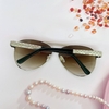 Mắt Kính Thời Trang Nam - Kính Gucci Nam Màu Rêu Pha Nâu Khói Cao Cấp Gọng GC 8803 Full Box