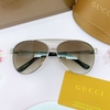 Mắt Kính Thời Trang Nam - Kính Gucci Nam Màu Rêu Pha Nâu Khói Gọng Silver Cao Cấp 8803
