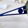 Mắt Kính Thời Trang Nữ Cao Cấp - Kính Chanel Nữ Xanh Coban Vuông Tròng Polarized Mã 2050
