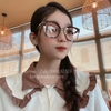Mắt Kính Thời Trang Nữ Gọng Vuông - Kính Chanel Màu Nâu ĐậmTròng Khói - Full Box
