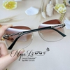 Mắt Kính Thời Trang Nữ - Kính Chanel Nữ Bầu Màu Nâu Gọng Kim Loại 6861