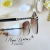 Mắt Kính Thời Trang Nữ - Kính Chanel Nữ Bầu Màu Nâu Gọng Kim Loại 6861