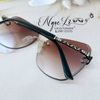 Mắt Kính Thời Trang Nữ - Kính Chanel Nữ Bầu Màu Nâu Gọng Kim Loại 6861