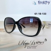Mắt Kính Thời Trang Nữ - Kính Chanel Nữ Đen Bầu Gọng Hoa Tròng Polarized 1852