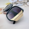 Mắt Kính Thời Trang Nữ - Kính Chanel Nữ Đen Vuông Viền Kim Loại Polarized Cao Cấp Mã 9151