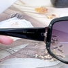Mắt Kính Thời Trang Nữ - Kính Chanel Nữ Đen Vuông Viền Kim Loại Polarized Cao Cấp Mã 9151