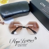 Mắt Kính Thời Trang Nữ - Kính Chanel Nữ Màu Nâu Trà Tròng Polarized 6851