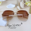 Mắt Kính Thời Trang Nữ - Kính Chanel Nữ Nâu Tròng Polarized Vuông Cao Cấp 6883