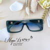 Mắt Kính Thời Trang Nữ - Kính Chanel Nữ Vuông Màu Xanh Cổ Vịt Tròng Polarized Cao Cấp Mã 6052