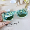 Mắt Kính Thời Trang Nữ -Kính Chanel Nữ Vuông Xanh Ngọc Tròng Polarized Cao Cấp 6082