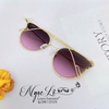 Mắt Kính Thời Trang Nữ - Kính Dior Mắt Mèo Màu Tím Khói Gọng Kim Loại Cao Cấp