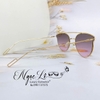 Mắt Kính Thời Trang Nữ - Kính Dior Mắt Mèo Màu Tím Khói Gọng Kim Loại Cao Cấp