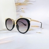 Mắt Kính Thời Trang Nữ - Kính Dior Nữ Màu Đen Khói Gọng Kim Loại Cao Cấp 2743