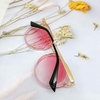 Mắt Kính Thời Trang Nữ - Kính Dior Nữ Màu Hồng Pastel Gọng Kim Loại Cao Cấp Mã 2743