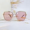 Mắt Kính Thời Trang Nữ - Kính Dior Nữ Màu Hồng Tròng Vuông Viền Kim Loại Full Box