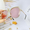Mắt Kính Thời Trang Nữ - Kính Dior Nữ Màu Hồng Tròng Vuông Viền Kim Loại Full Box