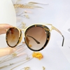 Mắt Kính Thời Trang Nữ - Kính Dior Nữ Màu Nâu Hổ Phách Gọng Kim Loại Cao Cấp 2743