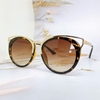 Mắt Kính Thời Trang Nữ - Kính Dior Nữ Màu Nâu Hổ Phách Gọng Kim Loại Cao Cấp 2743