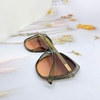 Mắt Kính Thời Trang Nữ - Kính Dior Nữ Màu Ombre Cam Khói Viền Kim Loại Cao Cấp 5037 Fullbox