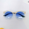 Mắt Kính Thời Trang Nữ - Kính Dior Nữ Màu Xanh Da Trời Gọng Kim Loại Cao Cấp Mã 2743