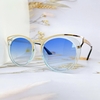 Mắt Kính Thời Trang Nữ - Kính Dior Nữ Màu Xanh Da Trời Gọng Kim Loại Cao Cấp Mã 2743