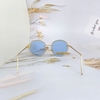 Mắt Kính Thời Trang Nữ - Kính Dior Nữ Tròn Xanh Da Trời Gọng Kim Loại Cao Cấp Mã 8879