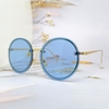Mắt Kính Thời Trang Nữ - Kính Dior Nữ Tròn Xanh Da Trời Gọng Kim Loại Cao Cấp 8879