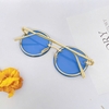 Mắt Kính Thời Trang Nữ - Kính Dior Nữ Tròn Xanh Da Trời Gọng Kim Loại Cao Cấp 8879