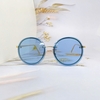 Mắt Kính Thời Trang Nữ - Kính Dior Nữ Tròn Xanh Da Trời Gọng Kim Loại Cao Cấp 8879