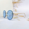 Mắt Kính Thời Trang Nữ - Kính Dior Nữ Tròn Xanh Da Trời Gọng Kim Loại Cao Cấp Mã 8879