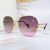 Mắt Kính Thời Trang Nữ - Kính Dior Nữ Tròng Màu Tím Khói Vuông Viền Kim Loại B80-137