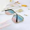 Mắt Kính Thời Trang Nữ - Kính Dior Nữ Omber Xanh Hồng Vuông Viền Kim Loại B80-137