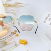 Mắt Kính Thời Trang Nữ - Kính Dior Nữ Omber Xanh Hồng Vuông Viền Kim Loại B80-137