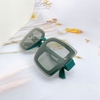 Mắt Kính Thời Trang Nữ - Kính Dior Nữ Vuông Khói Gọng Xanh Đậm Tràn Viền D77-703