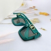 Mắt Kính Thời Trang Nữ - Kính Dior Nữ Vuông Khói Gọng Xanh Đậm Tràn Viền D77-703