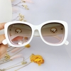 Mắt Kính Thời Trang Nữ -  Kính Fendi Nữ Mắt Mèo Khói Gọng Trắng Cao Cấp Mã SP 2371