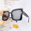 Mắt Kính Thời Trang Nữ - Kính Fendi Nữ Tròng Vuông Khói Tràn Viền Gọng Màu Tím Than Cao Cấp